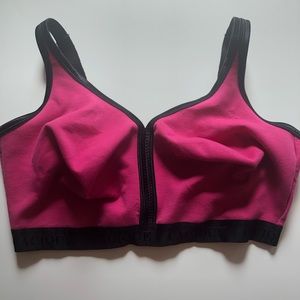 42H no wire bright pink and black Cacique bra